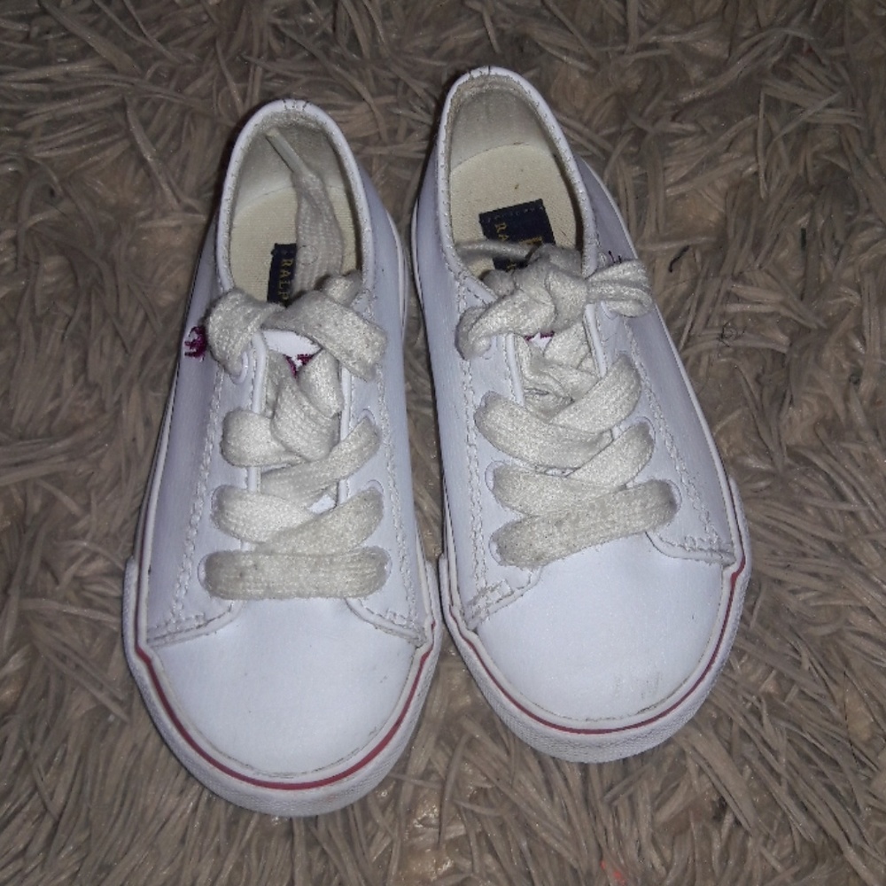 White polo Ralph Lauren shoes